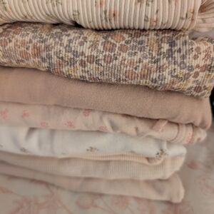 Baby Girl Footies Size 9M - Adorable Stack!